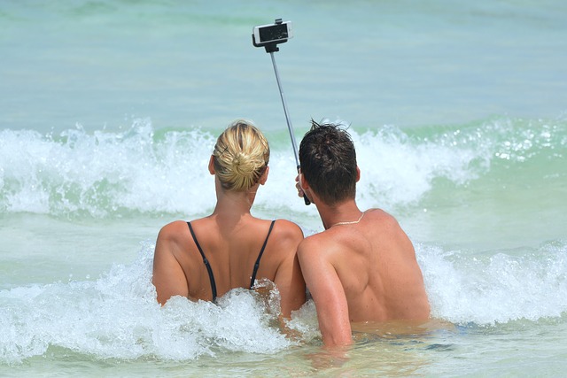 selfie v moři